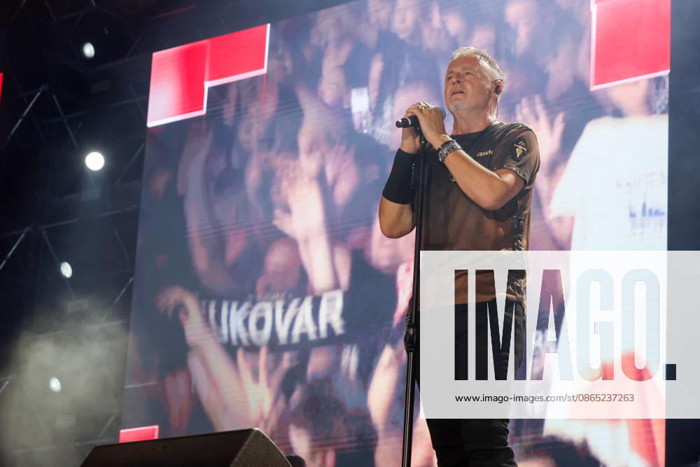 Marko Perkovic Thompson concert in Vukovar, Croatia Marko Perkovic Thompson performs on stage during his concert at Economic Zone in Vukovar, Croatia on August 29, 2026. DavorxJavorovic PIXSELL