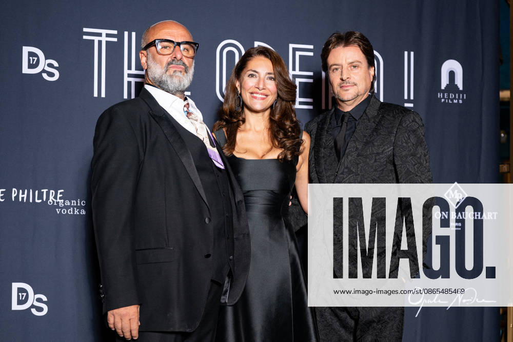 Davide Livermore, Caterina Murino, and Paolo Gep Cucco at the premiere of the film *The Opera* at the Folies Bergère in Paris on August 31, 2026. Pierre Perusseau, Bestimage. Premiere of the film *The Opera* at the Folies Bergère in Paris on August 31, 2026. Paris, France