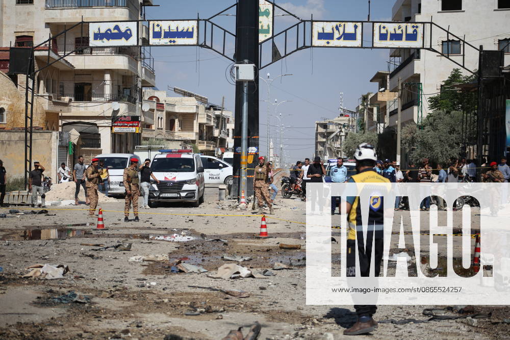 Explosion in Syria’s Idlib kills 5 IDLIB, SYRIA - SEPTEMBER 01: The explosion heavily damages nearby buildings and vehicles after an ammunition-laden vehicle explodes in Syria’s northwestern Idlib province, killing five people and injuring 10 others, according to initial reports, on September 01, 2026. Kasim Yusuf Anadolu Idlib Suriye. Editorial use only. Please get in touch for any other usage.