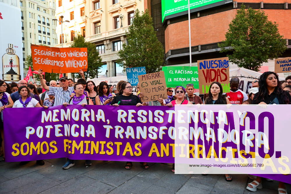 Anti-racism demonstration in Madrid s Callao Square amid the political debate over migration and the situation in Ceuta. The demonstration has been called by left-wing political parties and groups as a counter-protest to demonstrations called by Spain s People s Party (PP) and Vox. Madrid SPAIN - ZUMAz108 20260902_znp_z108_015