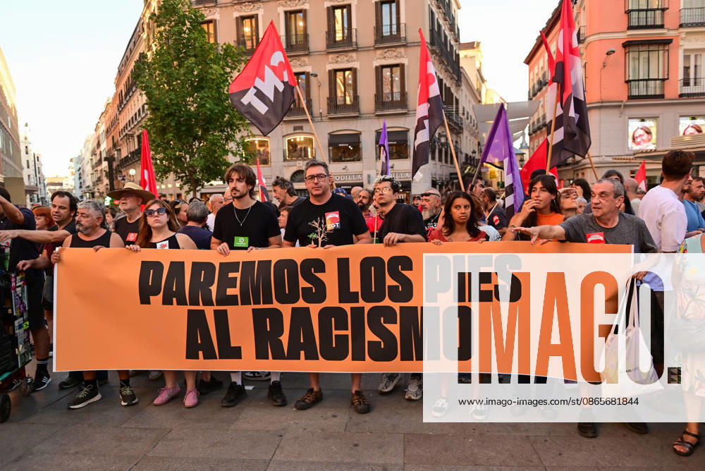Anti-racism demonstration in Madrid s Callao Square amid the political debate over migration and the situation in Ceuta. The demonstration has been called by left-wing political parties and groups as a counter-protest to demonstrations called by Spain s People s Party (PP) and Vox. Madrid SPAIN - ZUMAz108 20260902_znp_z108_019