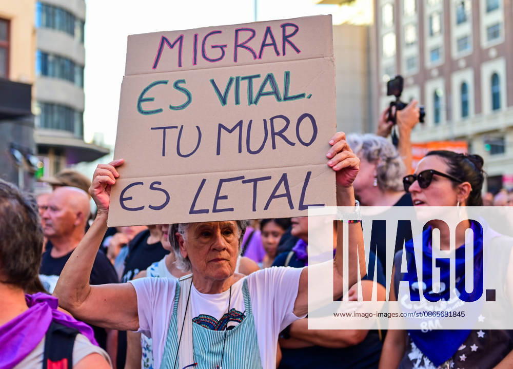 Anti-racism demonstration in Madrid s Callao Square amid the political debate over migration and the situation in Ceuta. The demonstration has been called by left-wing political parties and groups as a counter-protest to demonstrations called by Spain s People s Party (PP) and Vox. Madrid SPAIN - ZUMAz108 20260902_znp_z108_024