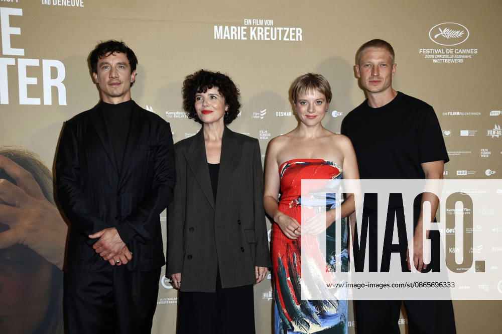 Laurence Rupp, Marie Kreutzer, Jella Haase, and Anton Rubtsov at the premiere of *Gentle Monster* at the Delphi Filmpalast in Berlin, September 2, 2026 Foto:xN.xKubelkax xFuturexImagex monster_6912