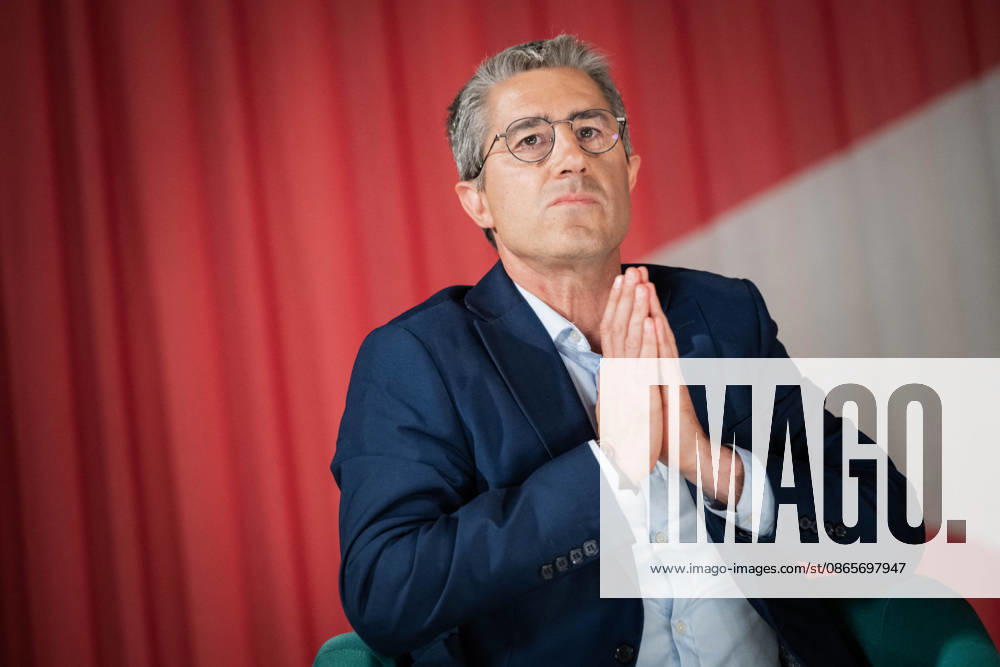 Debate between Ruffin and De Villepin organized by Liberation – Paris AJ Ecologiste et Social s MP Francois Ruffin during a debate organized by the French daily newspaper « Liberation » in partnership with the rolling news channel BFM TV held at the Climate Academy (Academie du climat, l’academie du climat) in Paris, France, on September 2, 2026, in the context of the 2027 presidential election. Photo by Alexis Jumeau ABACAPRESS.COM Paris France