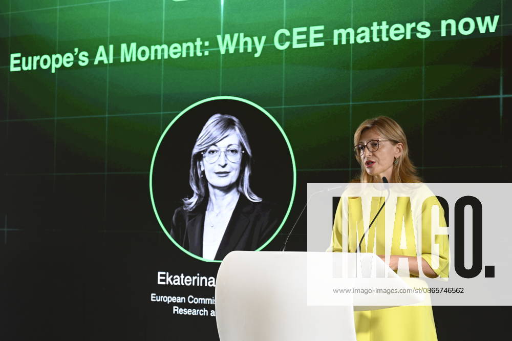 European Commissioner for Research and Innovation Ekaterina Zaharieva attends a meeting of artificial intelligence (AI) experts from Central and Eastern Europe, CEE AI Summit 2026, in Prague, Czech Republic, on September 3rd, 2026. (CTKxPhoto MichalxKrumphanzl) CTKPhotoP2026090302895 CTKPhotoP2026090302895