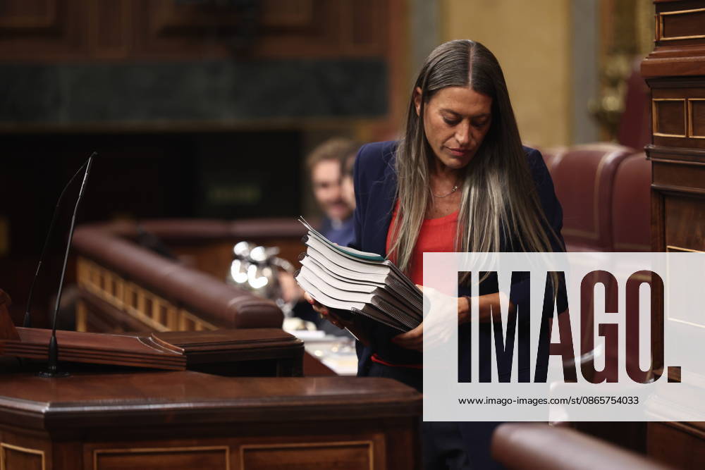 Sánchez Appears Before Congress to Report on the Government’s Response to the Migration Crisis in Ceuta Junts’ spokesperson in Congress, Miriam Nogueras, speaks during a plenary session in the Congress of Deputies on September 3, 2026, in Madrid, Spain. Sánchez will appear before the full Congress this Thursday to report on the government’s handling of the events that have taken place in Ceuta since July 30 and on the current situation in the autonomous city. SEPTEMBER 3, 2026 Madrid, Spain