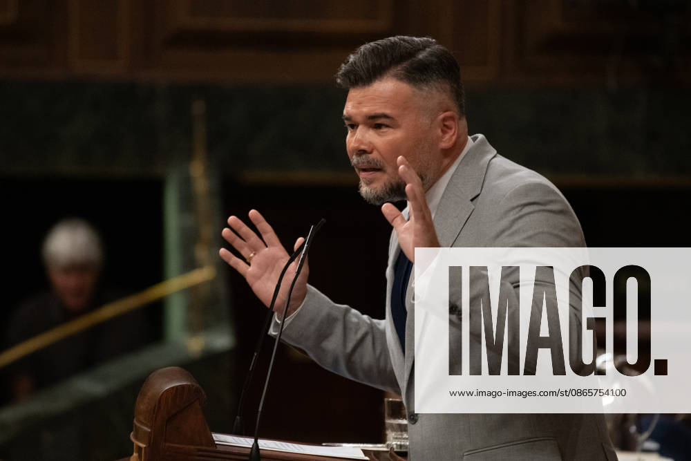 Sánchez Appears Before Congress to Report on the Government’s Response to the Migration Crisis in Ceuta ERC Spokesperson in Congress Gabriel Rufián speaks during a plenary session in the Congress of Deputies on September 3, 2026, in Madrid, Spain. Sánchez is appearing this Thursday before the full Congress to report on the government’s response to the events that have taken place in Ceuta since July 30 and on the current situation in the autonomous city. SEPTEMBER 3, 2026. Fernando Sá, Madrid, Madrid, Spain