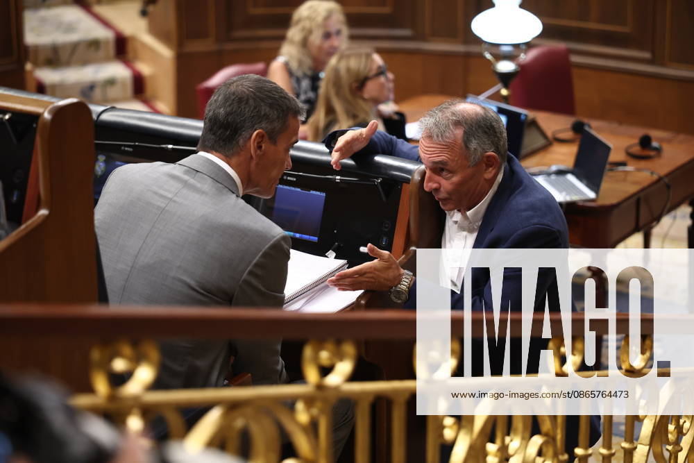 Sánchez Appears Before Congress to Report on the Government’s Response to the Migration Crisis in Ceuta Prime Minister Pedro Sánchez (left) and Sumar Representative Enrique Santiago (right) during a plenary session in the Congress of Deputies on September 3, 2026, in Madrid, Spain. Sánchez will appear before the full Congress this Thursday to report on the government’s response to the events that have taken place in Ceuta since July 30 and on the current situation in the autonomous city. SEPTEMBER 3, 2026, Madrid, Spain