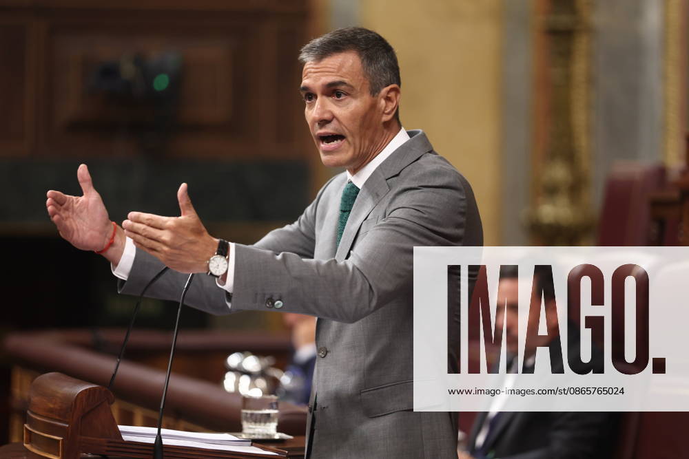 Sánchez Appears Before Congress to Report on the Government’s Response to the Migration Crisis in Ceuta Prime Minister Pedro Sánchez speaks during a plenary session of the Congress of Deputies on September 3, 2026, in Madrid, Spain. Sánchez is appearing before the full Congress this Thursday to report on the government’s response to the events that have taken place in Ceuta since July 30 and on the current situation in the autonomous city. SEPTEMBER 3, 2026 Madrid, Spain