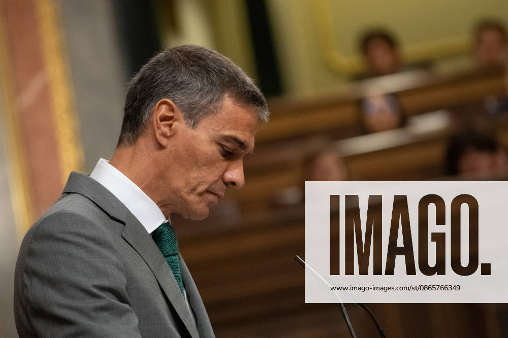 Sánchez Appears Before Congress to Report on the Government’s Response to the Migration Crisis in Ceuta Prime Minister Pedro Sánchez speaks during a plenary session of the Congress of Deputies on September 3, 2026, in Madrid, Spain Sánchez is appearing this Thursday before the full Congress to report on the government’s handling of the events that have taken place in Ceuta since July 30 and on the current situation in the autonomous city SEPTEMBER 3, 2026 Fernando Sá Madrid, Madrid, Spain