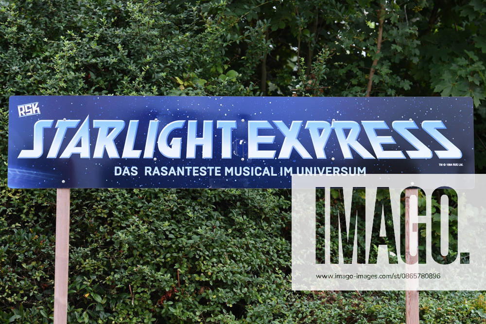 Starlight Express on September 3, 2026, at the Starlight Express Theater in Bochum. A sign reading Starlight Express stands outside the Starlight Express Theater in Bochum. xRx