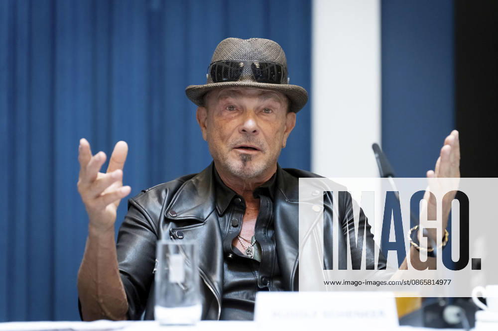 Rudolf Schenker at the press conference marking the 20th anniversary of the Pyronale in the atrium of the Hotel Luc Berlin, September 3, 2026 Foto:xGeisler-Fotopress Elmenthalerx geislerfp_pk_pyronale_4611