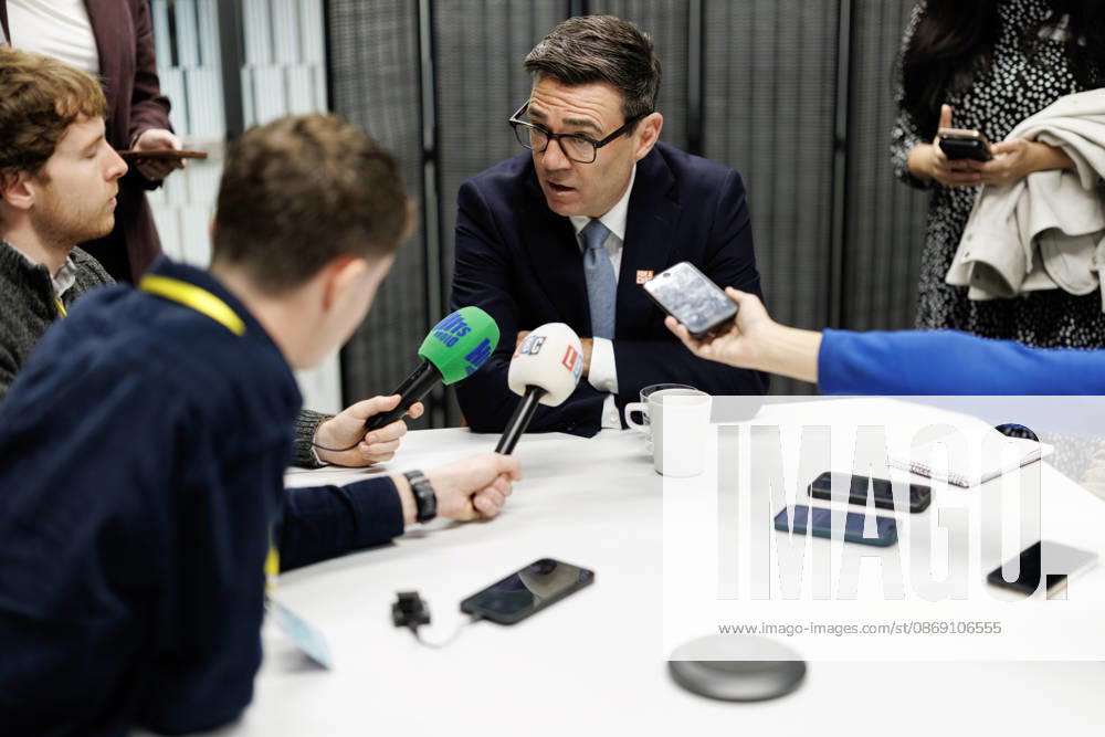Prime Minister Andy Burnham attends Innovation Nation Summit 09 10 2026. Manchester, United Kingdom. Prime Minister Andy Burnham speaks to media at the Innovation Nation Summit., Credit:Ben Perry B66 Avalon United Kingdom, Greater Manchester, Manchester