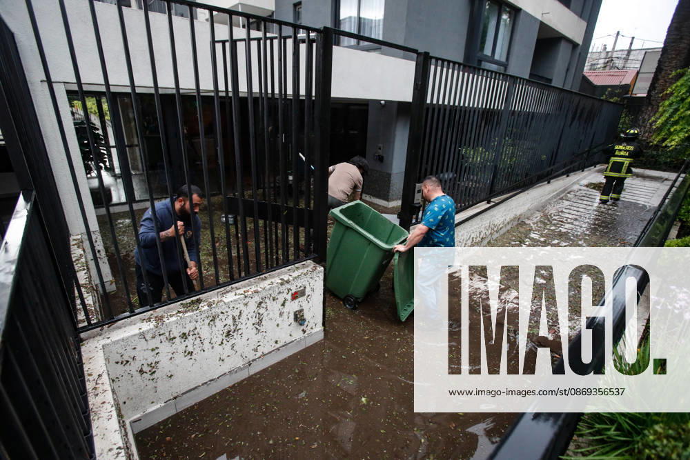 Santiago, October 13, 2026: Flooding at the intersection of Irarrazaval and Lo Encalada in the municipality of Nunoa due to heavy rains in the capital. Diego Martin Aton Chile, Aton 1199659 jpeg