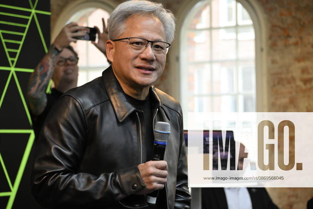 Jensen Huang, CEO of Nvidia, speaks during the Build A Claw Experience event at Norrsken House in Stockholm, as Nvidia hosts three AI events in Stockholm, Sweden, on October 15, 2026 STOCKHOLM SWEDEN