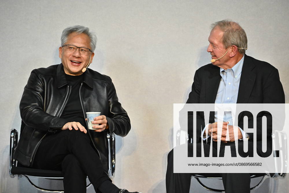 STOCKHOLM, SWEDEN 20261015 Jensen Huang, CEO of Nvidia, and Marcus Wallenberg at the Sferical One event organized by Nvidia at Eric Ericsonhallen on Thursday STOCKHOLM SWEDEN
