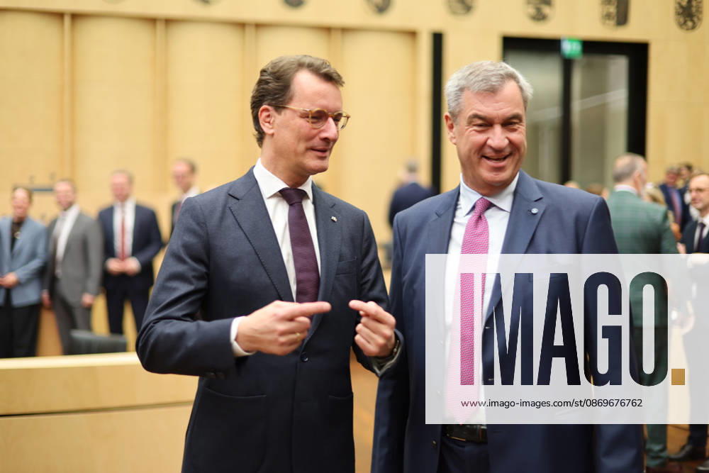 Bundesrat, October 16, 2025, Germany, Berlin, Bundesrat, 1069th Session, with Minister-President Markus Söder, portrait, Minister-President Manuela Schwesig, gestures, Minister-President Gordon Schnieder (CDU, Rhineland-Palatinate), Minister-President Hendrik Wüst (CDU, North Rhine-Westphalia), Berlin, Berlin, Germany