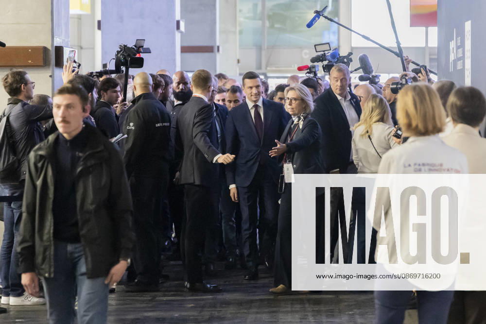 Paris, France October 16, 2026 - Paris Motor Show - Jordan Bardella RN, RASSEMBLEMENT NATIONAL, BARDELLA, SALON DE L AUTO, INDUSTRIE AUTOMOBILE, ECONOMIE, VOITURES,
