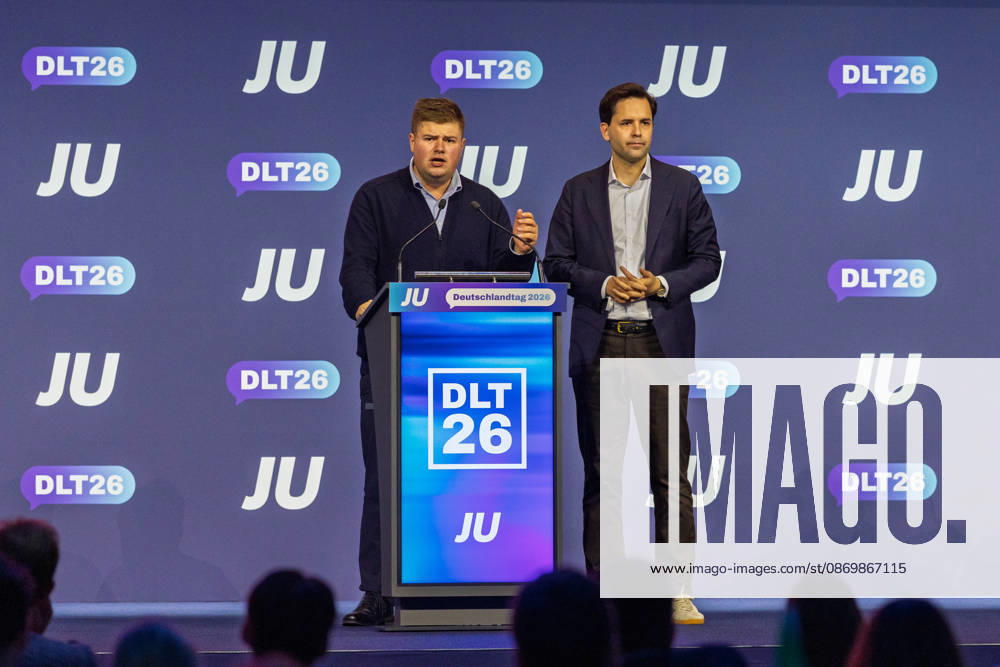 Young Union Germany Day in Bonn, October 18, 2026; Johannes Volkmann and Johannes WINKEL, Member of the Bundestag and Federal Chairman of the Young Union, CDU on the Status of Separation Talks in Berlin The three-day conference of the