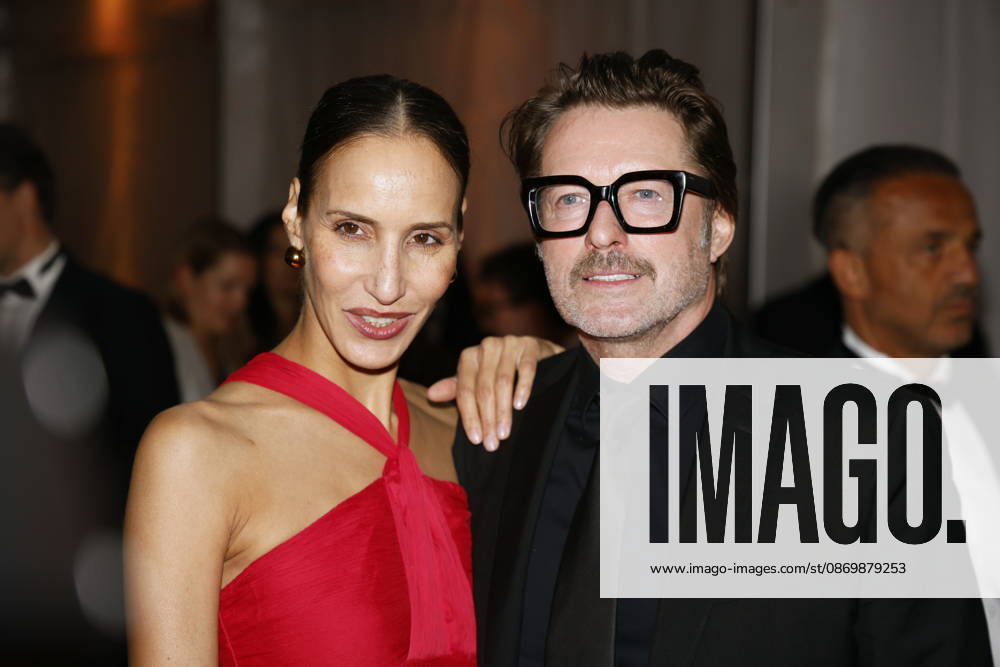 Bruno Eyron with his partner Friederike Dirscherl at the CCC Filmkunst 80th Anniversary Gala at the CCC Film Studios in Berlin