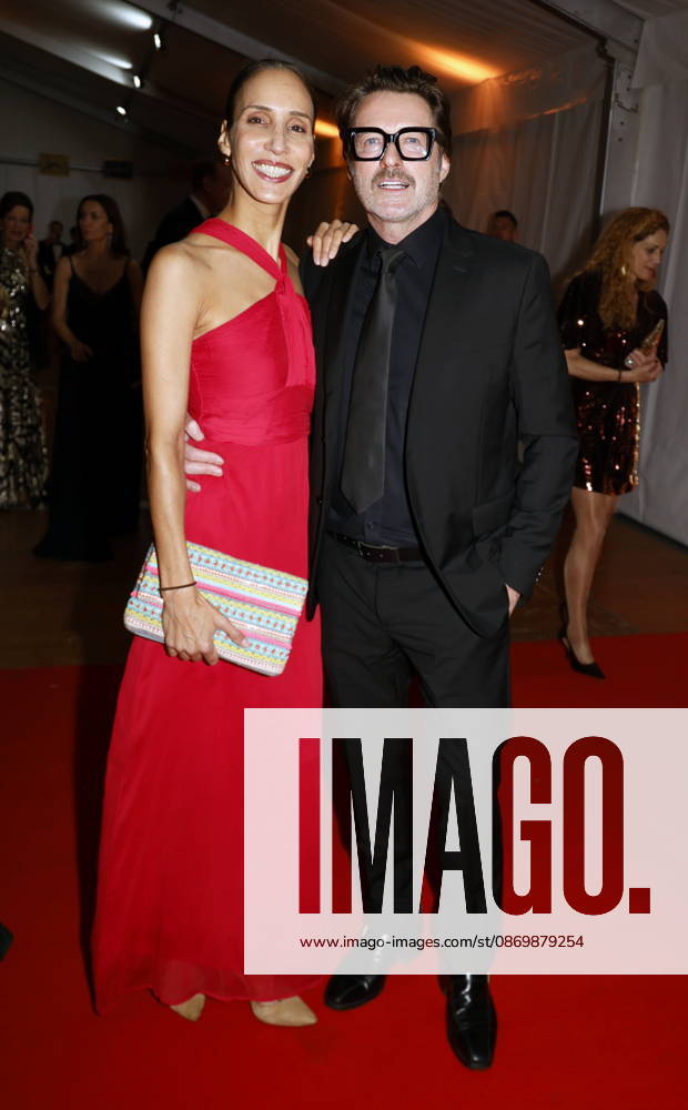 Bruno Eyron with his partner Friederike Dirscherl at the CCC Filmkunst 80th Anniversary Gala at the CCC Film Studios in Berlin
