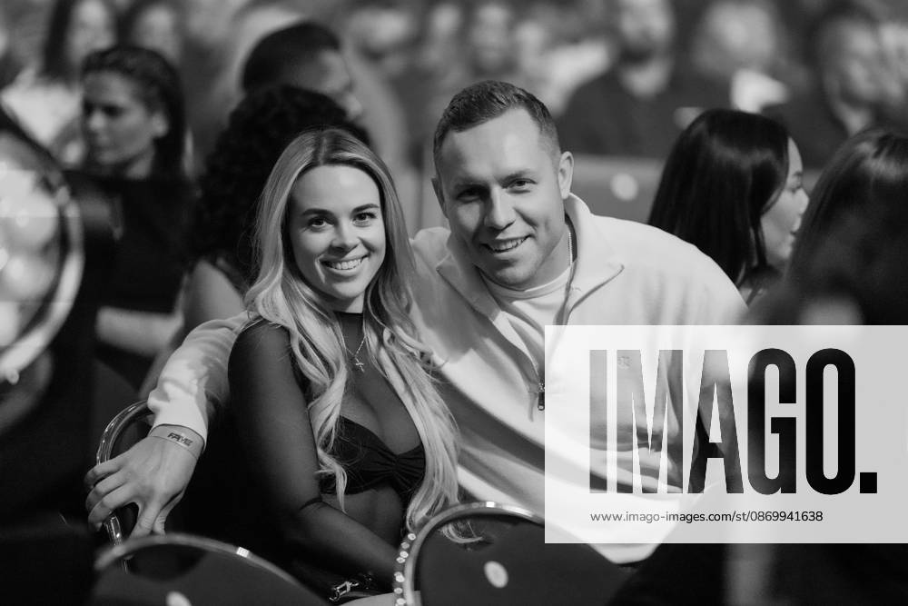 Fame Fighting 4 in Essen 2026: Patrick Romer with his girlfriend Annelie Henze at the Fame Fighting 4 celebrity boxing event on October 17, 2026, at the Grugahalle in Essen, North Rhine-Westphalia