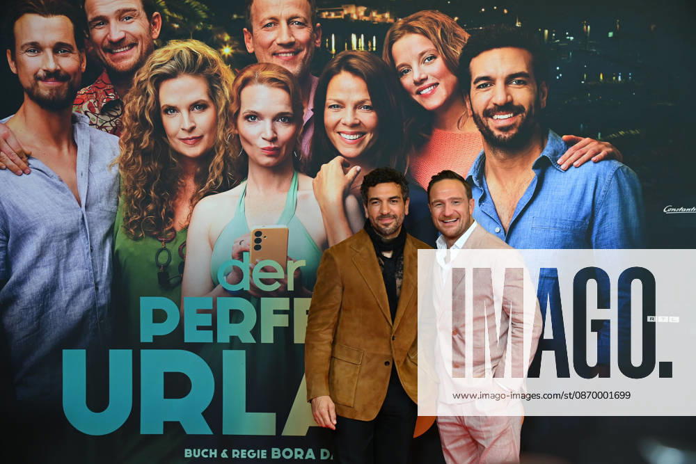 From left: Elyas M. BAREK, actor; Frederick LAU, actor. World premiere of *THE PERFECT VACATION* on October 19, 2026, at the Mathaeser Filmpalast in Munich. Photo call on the red carpet.