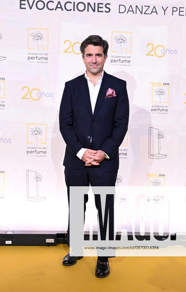 Academia del Perfume 20th Anniversary Photocall: Guests pose at the Academia del Perfume 20th Anniversary photocall at the Teatro Real on October 19, 2026, in Madrid, Spain. The Academia del Perfume presents the 2026 Awards. PERFUME PHOTOCALL PEOPLE José Madrid Madrid Spain