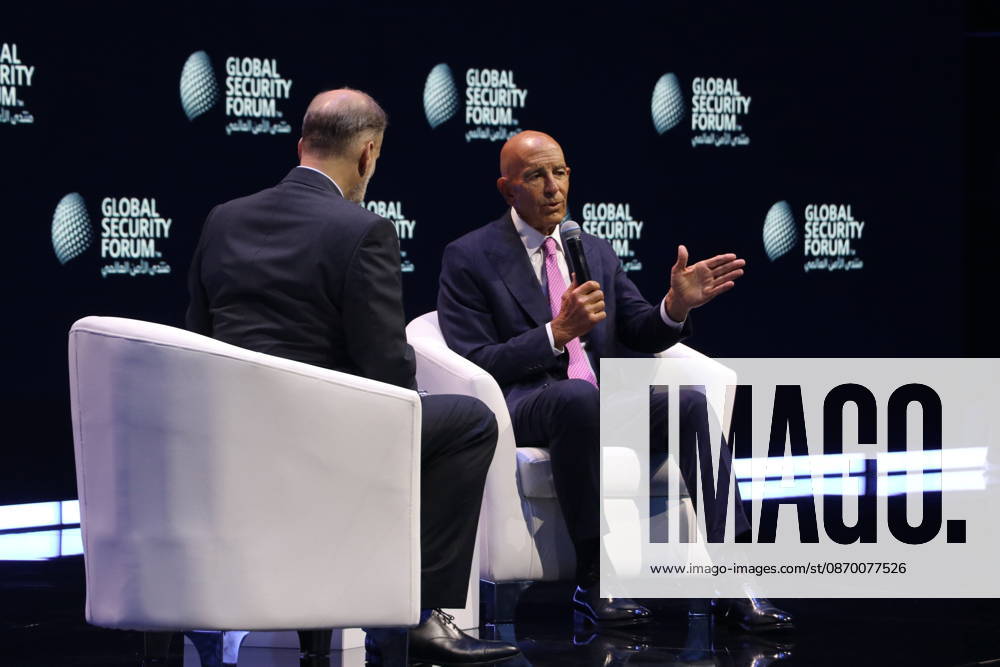 US Ambassador to Turkiye and Special Envoy for Syria Tom Barrack DOHA, QATAR - OCTOBER 20: US Ambassador to Ankara and Special Envoy for Syria and Iraq Tom Barrack delivers a speech during the 8th Global Security Forum, held under the theme The Future of Alliances, in Doha, Qatar, on October 20, 2026. Ali Altunkaya Anadolu Doha Qatar. Editorial use only. Please get in touch for any other usage.