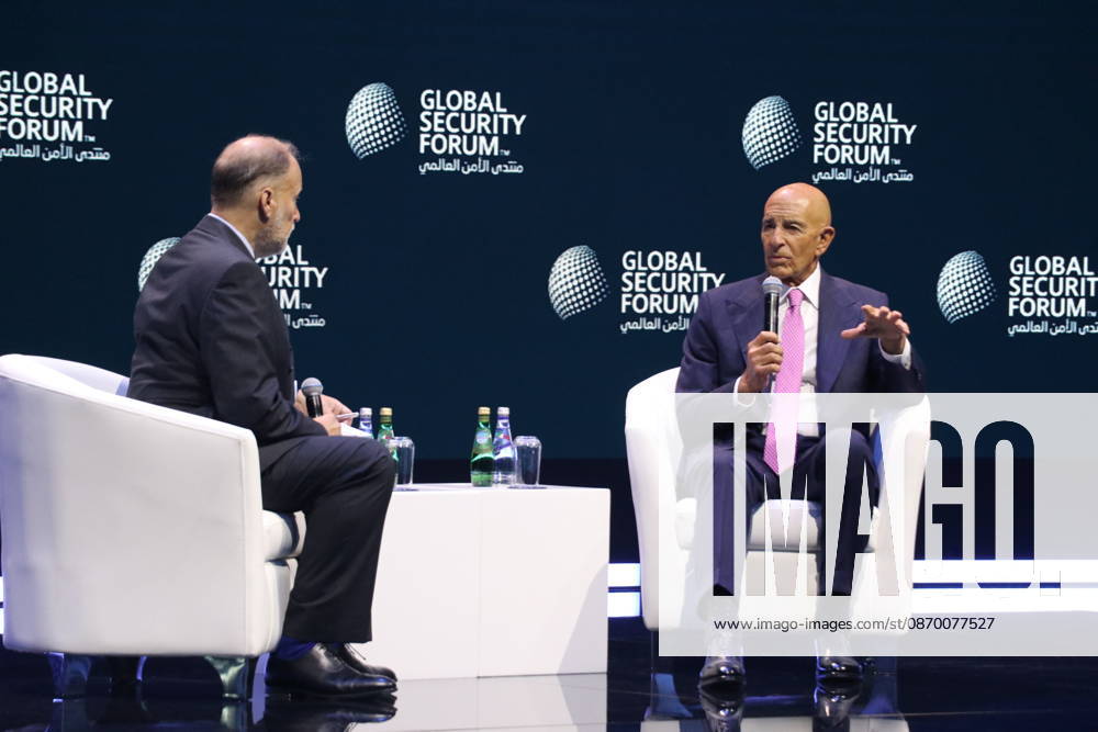 US Ambassador to Turkiye and Special Envoy for Syria Tom Barrack DOHA, QATAR - OCTOBER 20: US Ambassador to Ankara and Special Envoy for Syria and Iraq Tom Barrack delivers a speech during the 8th Global Security Forum, held under the theme The Future of Alliances, in Doha, Qatar, on October 20, 2026. Ali Altunkaya Anadolu Doha Qatar. Editorial use only. Please get in touch for any other usage.