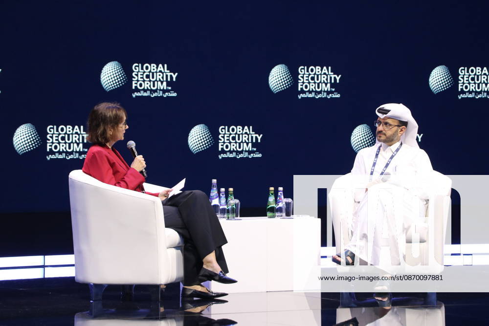 Global Security Forum in Doha DOHA, QATAR - OCTOBER 20: Qatari Foreign Ministry Spokesperson Majed al-Ansari addresses delegates during the Global Security Forum in Doha, Qatar on Tuesday, October 20, 2026. Ali Altunkaya Anadolu Doha Qatar. Editorial use only. Please get in touch for any other usage.