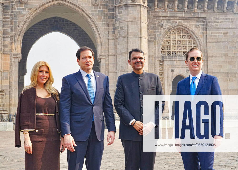 CM Devendra Fadnavis hosts Marco Rubio and Sergio Gor at the Gateway of India Mumbai, Oct 20 (ANI): Maharashtra Chief Minister Devendra Fadnavis poses for a picture with U.S. Secretary of State Marco Rubio, his wife, Jeanette Dousdebes Rubio and U.S. Ambassador to India Sergio Gor at the Gateway of India, in Mumbai on Tuesday. (@Dev_Fadnavis X ANI Photo) Mumbai Maharashtra India