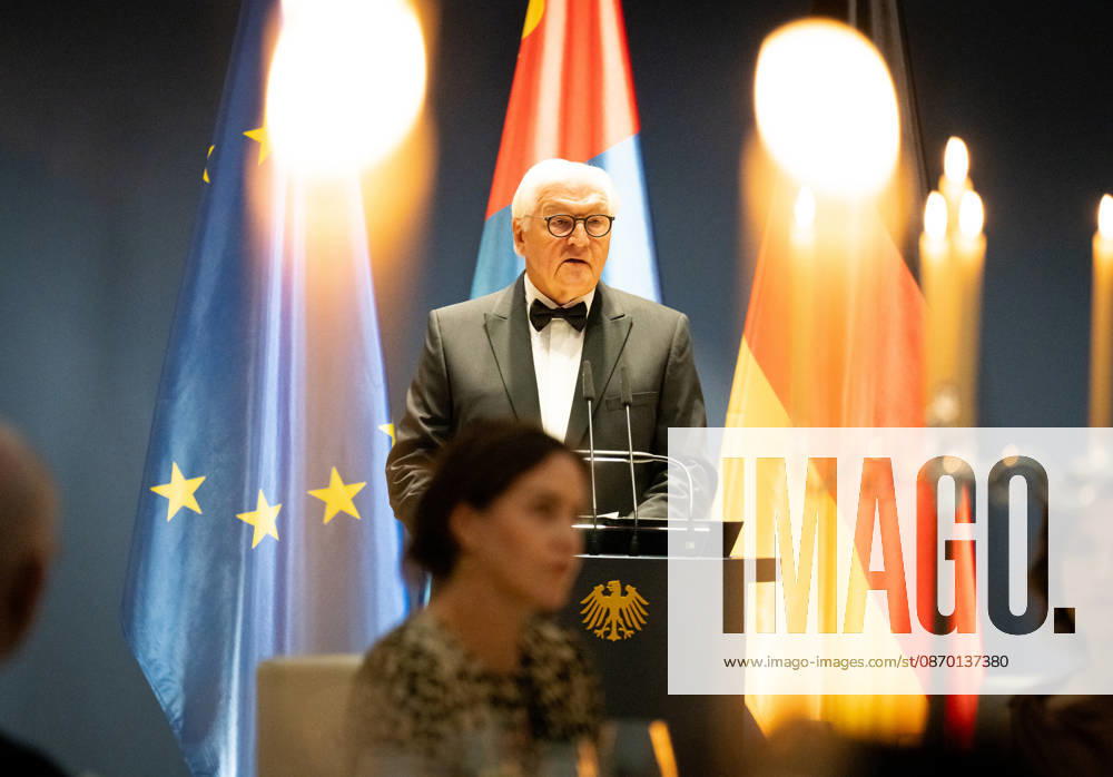 State banquet, President, Mongolia, Ukhnaa Khurelsukh s official residence at Spreebogen, Berlin, State banquet, Federal President Frank Walter Steinmeier, President, Mongolia, Ukhnaa Khurelsukh Berlin Berlin GER