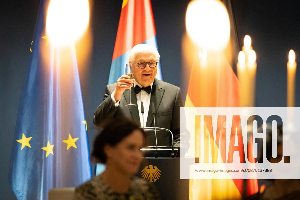 State banquet, President, Mongolia, Ukhnaa Khurelsukh s official residence at Spreebogen, Berlin, State banquet, Federal President Frank Walter Steinmeier, President, Mongolia, Ukhnaa Khurelsukh Berlin Berlin GER