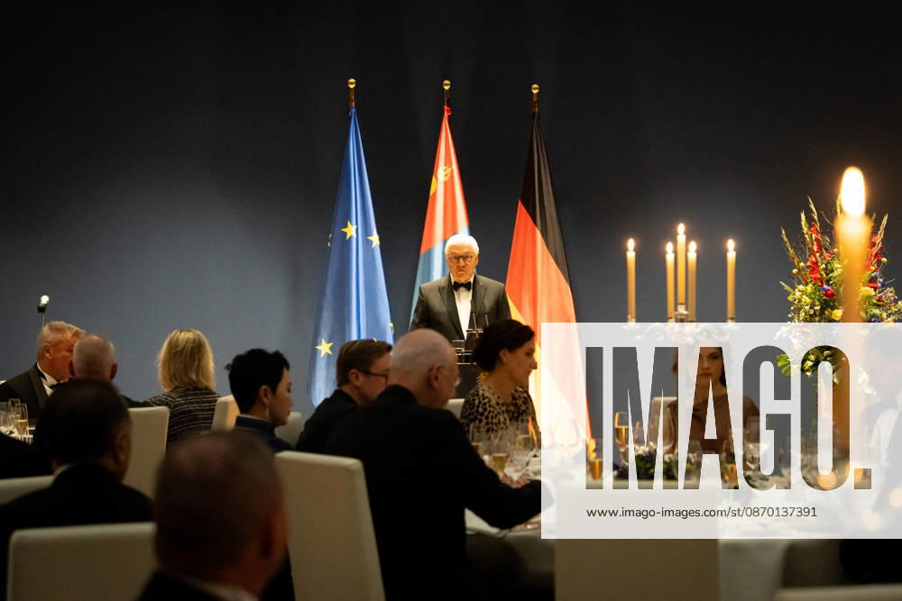 State banquet, President, Mongolia, Ukhnaa Khurelsukh s official residence at Spreebogen, Berlin, State banquet, Federal President Frank Walter Steinmeier, President, Mongolia, Ukhnaa Khurelsukh Berlin Berlin GER