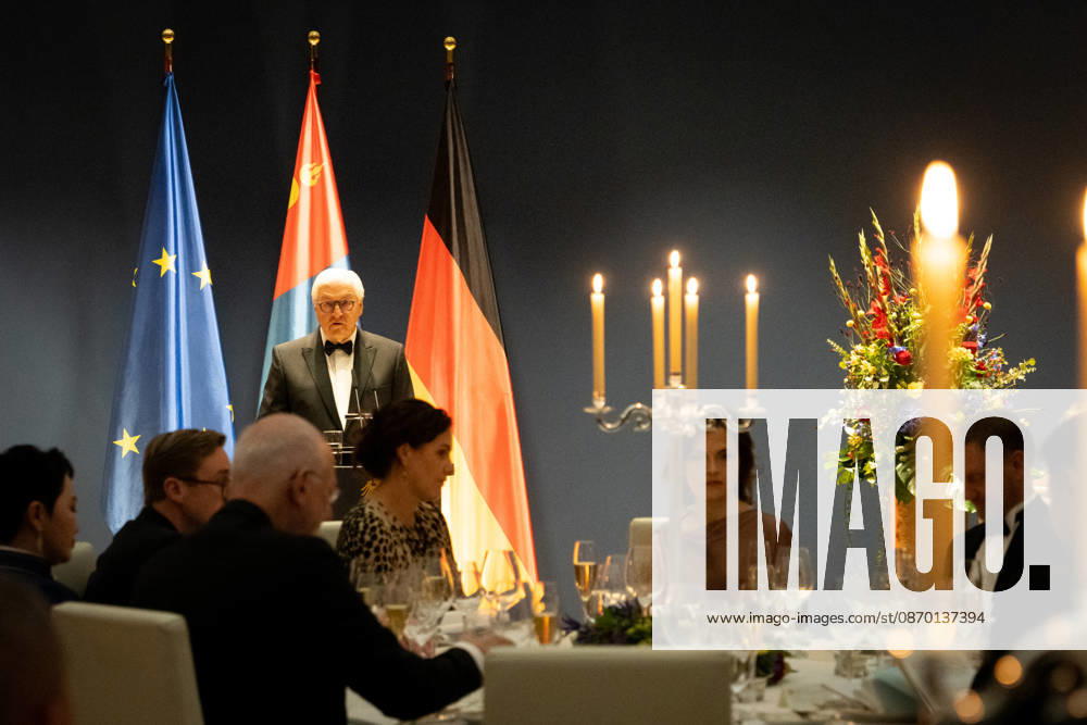 State banquet, President, Mongolia, Ukhnaa Khurelsukh s official residence at Spreebogen, Berlin, State banquet, Federal President Frank Walter Steinmeier, President, Mongolia, Ukhnaa Khurelsukh Berlin Berlin GER