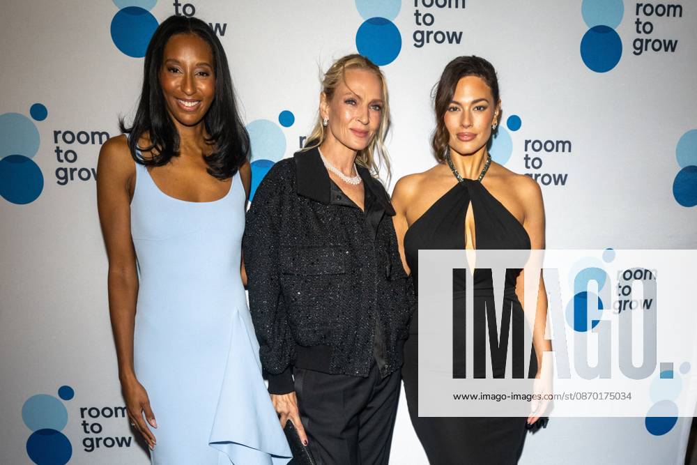 (L-R) Akilah King, Uma Thurman and Ashley Graham attend.the Room to Grow Gala at Ziegfeld Ballroom on October 20, 2026 in New York City. New York United States - ZUMAs197 20261020_aaa_s197_608