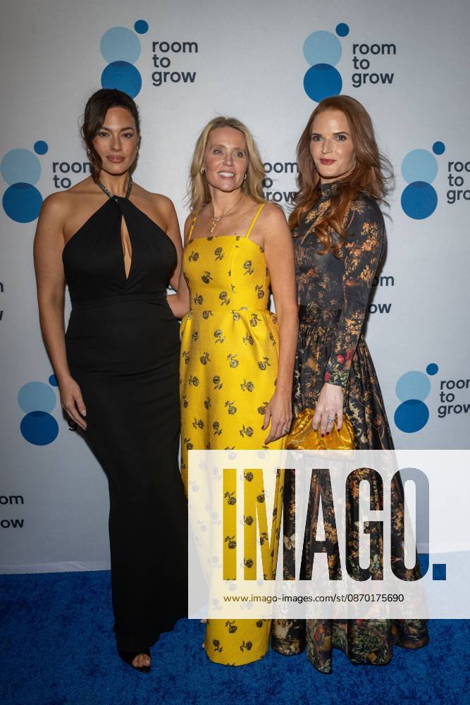 (L-R) Ashley Graham, Jeanne McEnerney and Amanda Hindlian attend.the Room to Grow Gala at Ziegfeld Ballroom on October 20, 2026 in New York City. New York United States - ZUMAs197 20261020_aaa_s197_656