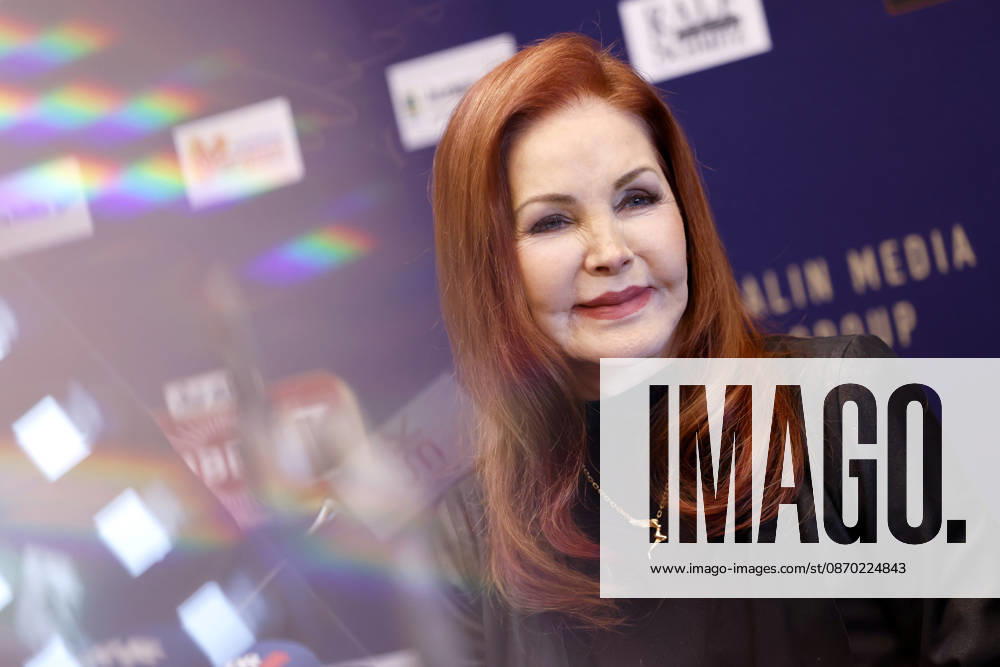 Actress Priscilla Presley, widow of the late iconic singer Elvis Presley, at a press conference for the MALIN MEDIA GROUP event An Evening with Priscilla Presley in Baesweiler, Baesweiler, October 20, 2026, North Rhine-Westphalia, Germany