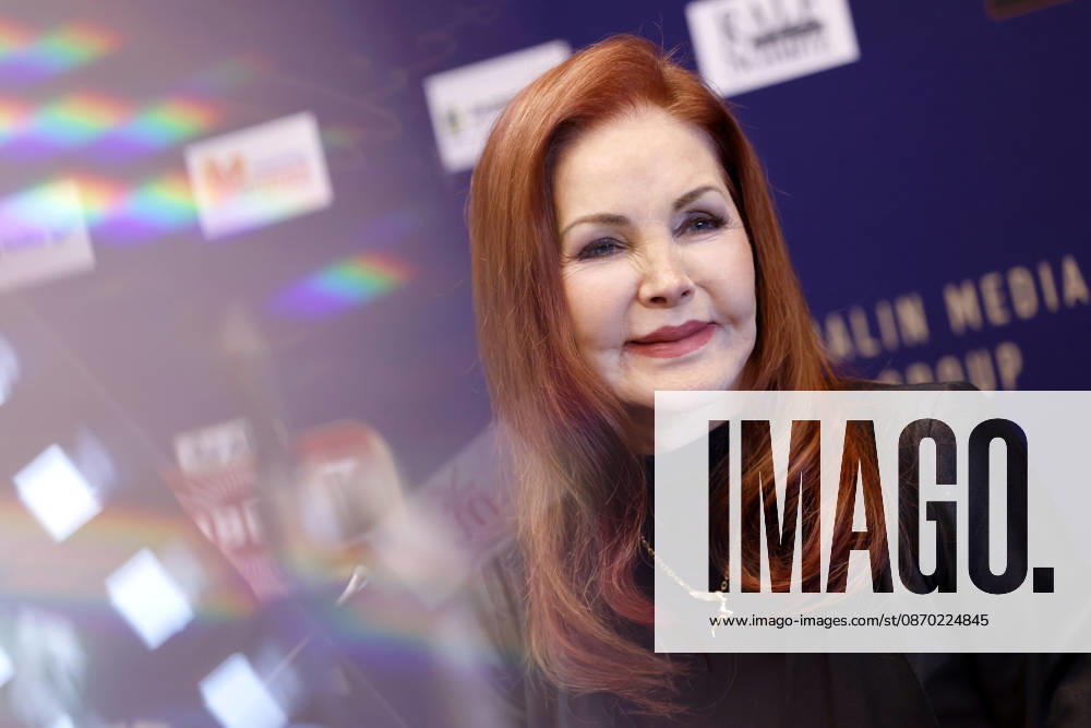 Actress Priscilla Presley, widow of the late iconic singer Elvis Presley, at a press conference for the MALIN MEDIA GROUP event An Evening with Priscilla Presley in Baesweiler, Baesweiler, October 20, 2026, North Rhine-Westphalia, Germany