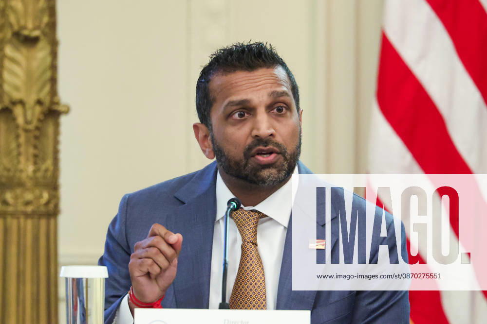 Kash Patel, Director of the Federal Bureau of Investigation of the United States, speaks during a roundtable discussion on cybercrime in the East Room of the White House on Wednesday, October 21, 2026 in Washington, DC. The administration is fighting back against foreign-based organized criminal organizations that exploit Americans in cyberspace and their scam centers and fraud schemes. WAX20261021810 SamuelxCorum