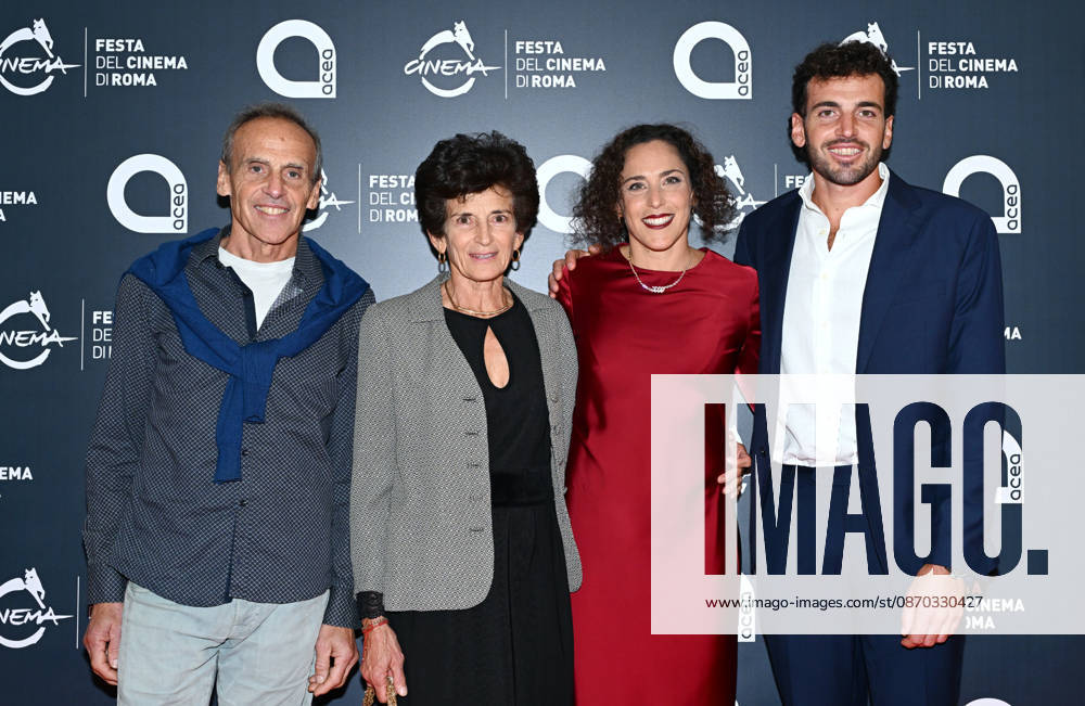 Daniele Brignone and Maria Rosa Quario with their children Federica and Davide Brignone during the photocall for the film Federica - lo?o¡o ultima Olimpiade at the 21st Rome Film Fest, Teatro Olimpico. Rome, October 21, 2026 Rome Italy - ZUMAa289 20261021_zia_a289_271