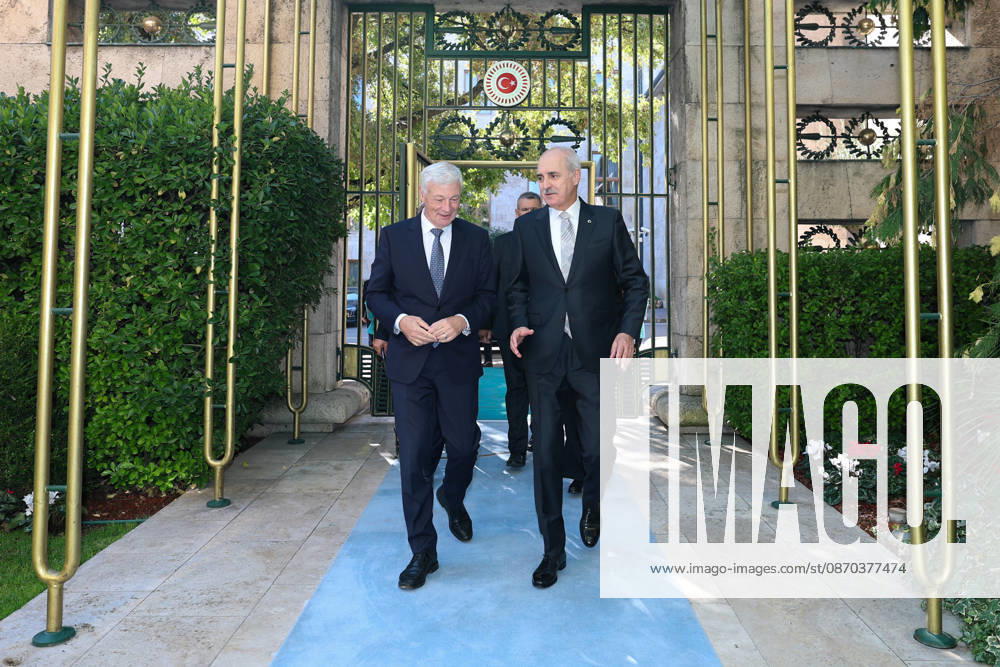 Speaker of the Turkish Parliament Numan Kurtulmus meets Luxembourg Counterpart Claude Wiseler in Ankara ANKARA, TURKIYE - OCTOBER 22: (---- - MANDATORY CREDIT - TURKISH GRAND NATIONAL ASSEMBLY HANDOUT - NO MARKETING NO ADVERTISING CAMPAIGNS - DISTRIBUTED AS A SERVICE TO CLIENTS----) Speaker of the Grand National Assembly of Turkiye Numan Kurtulmus meets with Claude Wiseler, President of the Chamber of Deputies of Luxembourg, at the Turkish Grand National Assembly in Ankara, Turkiye on October 22, 2026. Turkish Grand National Assembly Anadolu Ankara Turkey. Editorial use only. Please get in touch for any other usage.