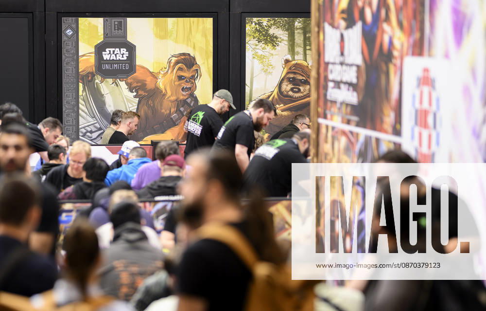 Visitor at Star Wars Unlimited, Chewbacca, on October 22, 2026, at the SPIEL Essen trade show, held from October 22–25, 2026, in Essen, Germany, at the Grugahalle