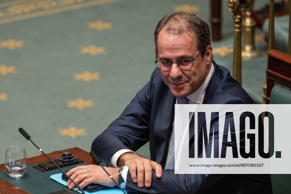 Vice-prime Minister and minister of Economy and Work David Clarinval pictured during a plenary session of the Chamber at the federal parliament in Brussels, Thursday 22 October 2026. NICOLASxMAETERLINCK 190655614