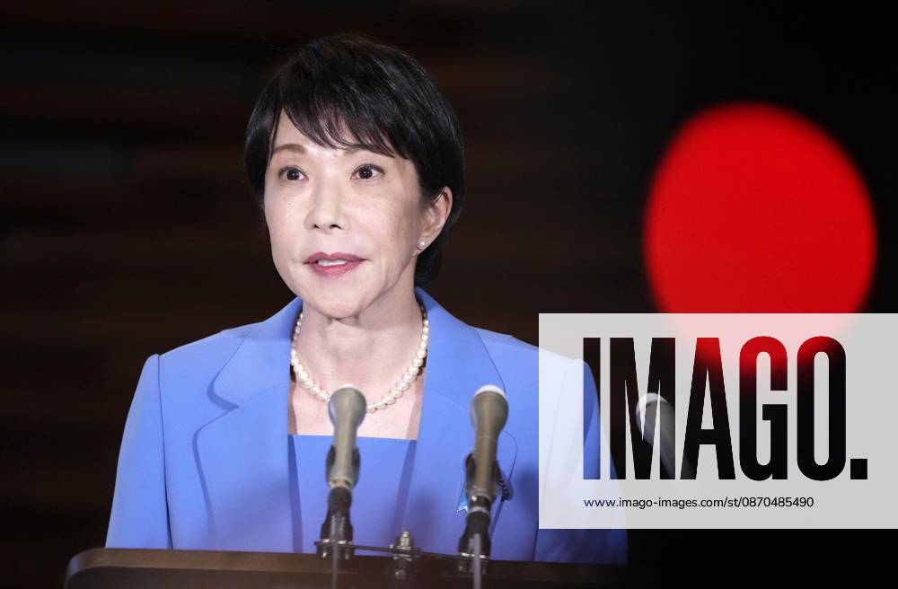 Japan PM meets press Japanese Prime Minister Sanae Takaichi meets the press at the premier s office in Tokyo on Oct. 23, 2026. A14AA0005631544P