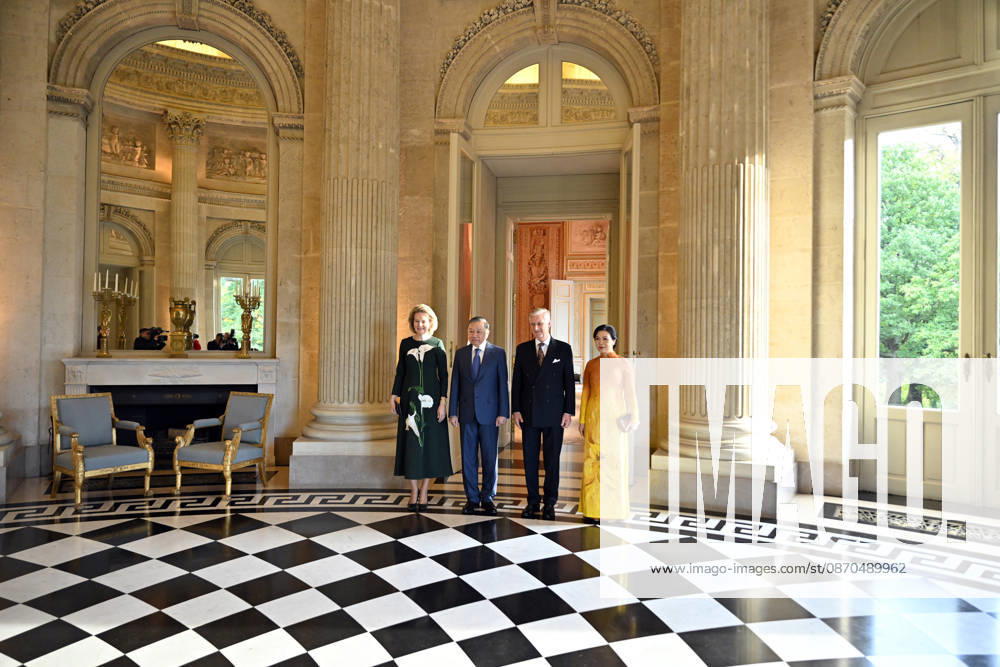 King Philippe of Belgium meets with Vietnamese President To Lam in Belgium BRUSELLS, BELGIUM - OCTOBER 23: King Philippe of Belgium (2nd R) and Queen Mathilde (L) host Vietnamese President To Lam (2nd L) and his wife, Ngo Phuong Ly (R), at the Royal Palace of Laeken in Belgium, Brussels on October 23, 2026. Dursun Aydemir Anadolu Brussels Belgium. Editorial use only. Please get in touch for any other usage.