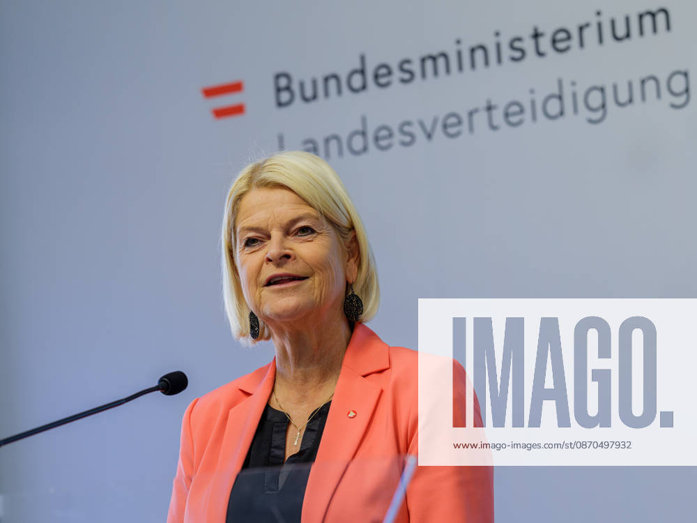 Press Conference on the BMLV Youth Monitor 2026—Federal Minister of Defense Klaudia Tanner (ÖVP) on October 23, 2026, at the press conference titled What Do Young People Think About the Austrian Armed Forces? held at the Rossauer Barracks in Vienna, Vienna, Austria