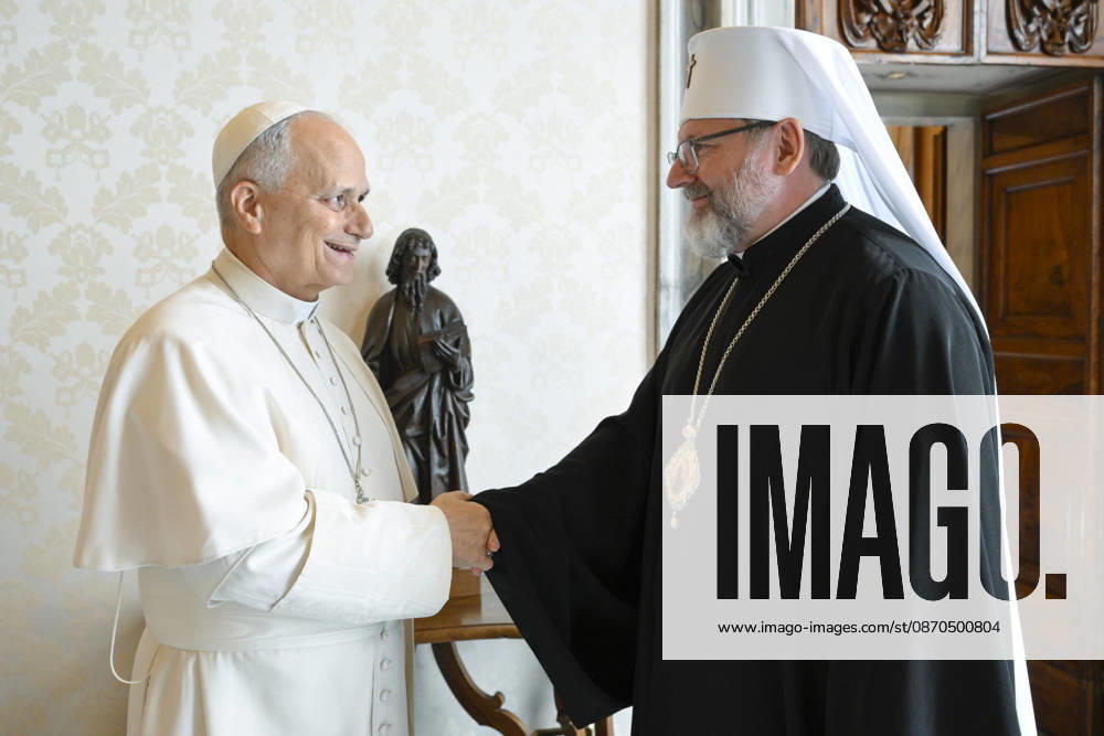ITALY - REL - POPE LEO XIV RECEIVES IN PRIVATE AUDIENCE HIS BEATITUDE SVIATOSLAV SHEVCHUK, MAJOR ARCHBISHOP OF KYIV- HALYC October 23, 2026 Italy, Rome, Vatican October 23, 2026 October 23, 2026 Pope Leo XIV receives in audience His Beatitude Sviatoslav Shevchuk, Major Archbishop of Kyiv-Halyc - NO BOOKS
