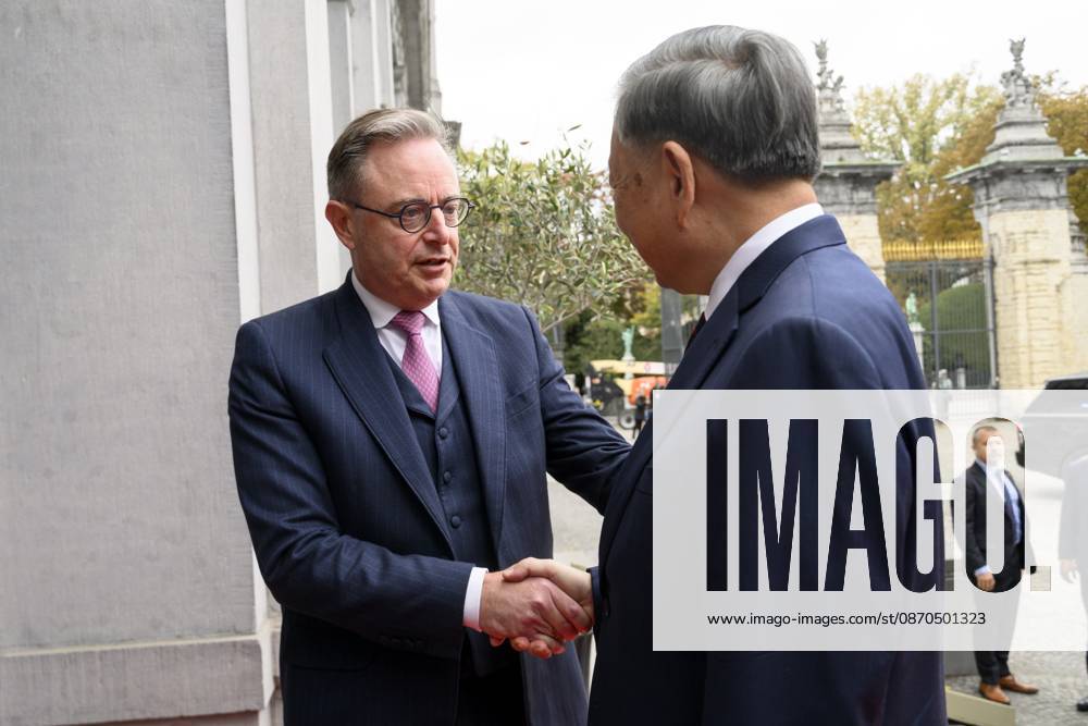 Belgian PM Receives To Lam President Of Vietnam BRUSSELS, BELGIUM - 23 10 2026 His Excellency To Lam President Of Vietnam pictured with Bart De Wever, (N-VA) Prime Minister of Federal Government of Belgium during their meeting in the Egmont Palace on October 23, 2026 in BRUSSELS, Belgium, 23 10 2026 BRUSSELS Belgium
